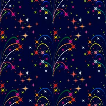 Background colorful fireworks Stock Illustration