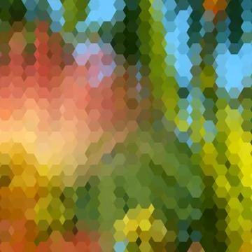 Background with colorful hex grid Stock Illustration