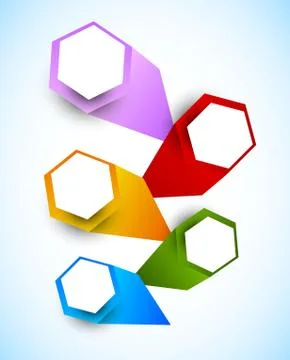 Background with colorful hexagons Stock Illustration