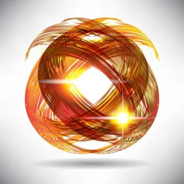 Background of colorful lines in the shape of balls with space fo Stock Illustration