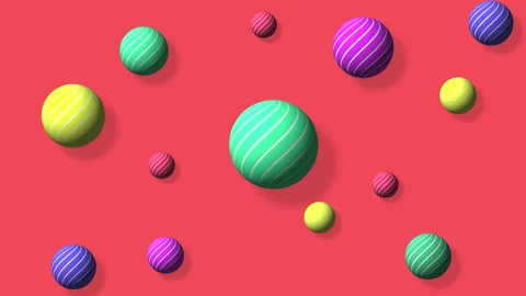 Background with colorful moving spheres Stock Footage 162969015