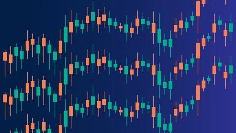 A background colorful pattern of green, orange, and blue lines Stock Illustration
