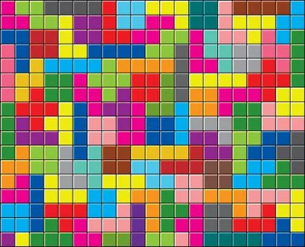 Background of colorful puzzle pieces Stock Illustration