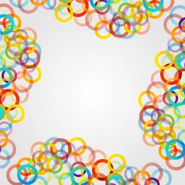 Background with colorful rings Stock Illustration