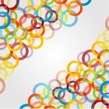 Background with colorful rings Stock Illustration
