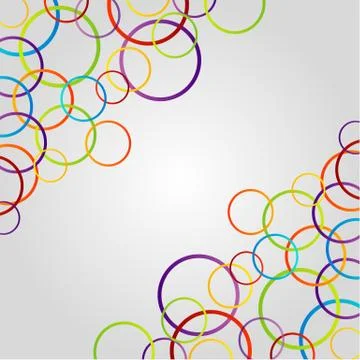 Background with colorful rings Stock Illustration