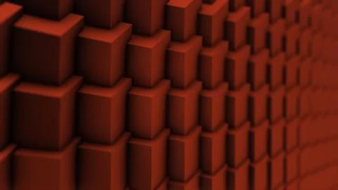 Background with colorful rotating vertical rectangular blocks, loop. Grid of Illustrazione stock