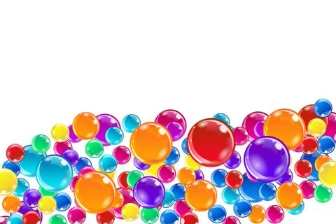 Background with colorful spheres Stock Illustration