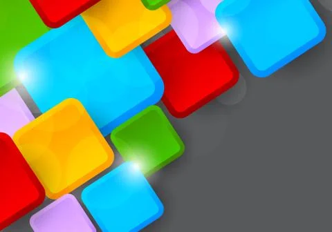 Background with colorful squares Stock Illustration