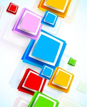 Background with colorful squares Stock Illustration