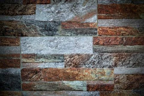 A background of colorful stone wall Stock Photos