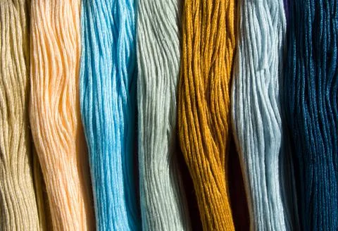 Background from colorful threads Stock Illustration