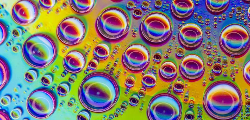Background of colorful water drops Stock Illustration