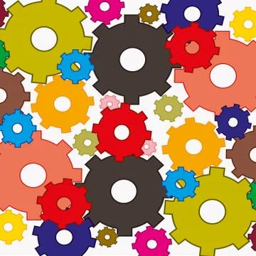 Background from colour gear Stock Illustration
