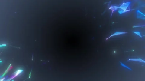 A background of colourful geometric shapes in the corners of the screen. Black Stock Footage 240600903