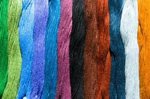 Background from colourful threads Stock-Fotos