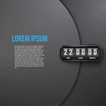 Background Coming Soon and countdown timer. Vector Stock Illustration