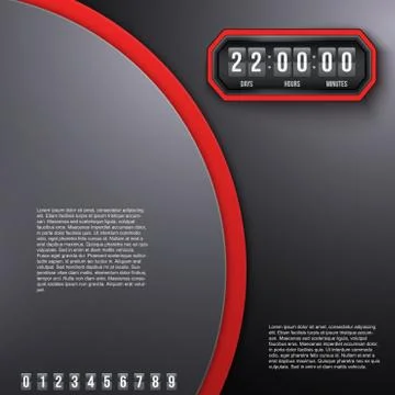Background Coming Soon and countdown timer Stock Illustration