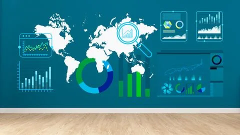 Background of communication technology and information presentation in the .. Stock Illustration
