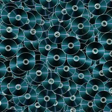 Background composed of many digital media compact discs Illustrazione stock