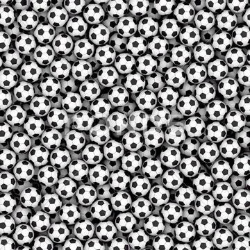Background Composed Of Many Soccer Balls