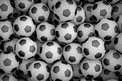 Background composed of many soccer balls Stock Illustration