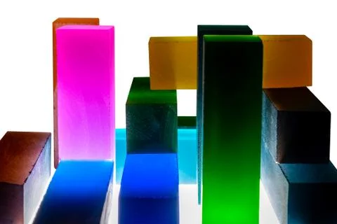 Background composition of rough and faceting luxurious stone raw materials re Stock Photos