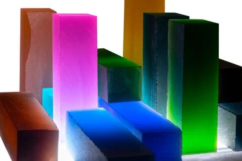 Background composition of rough and faceting luxurious stone raw materials re Stock Photos