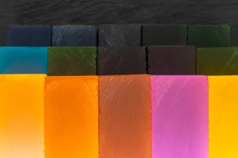 Background composition of rough and faceting luxurious stone raw materials re Stock Photos