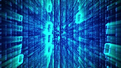 The background of computer binary Stock Footage 126948667