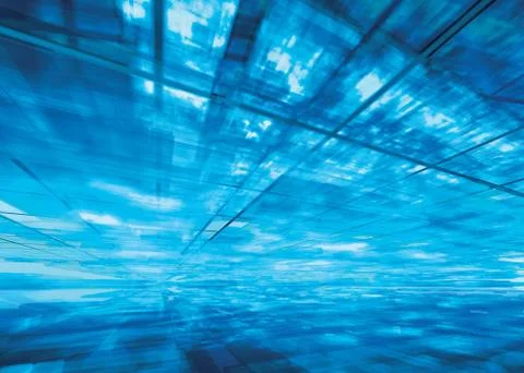 Background computer internet art blue collage Illustrazione stock