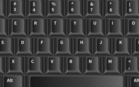 Background computer keyboard close up Stock Illustration