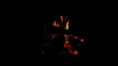 Background for a computer with a kindled fireplace in the apartment Stock Footage 201813440