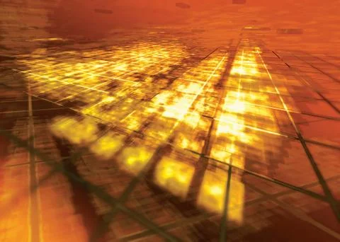 Background computer technology digital gold pcs イラスト素材
