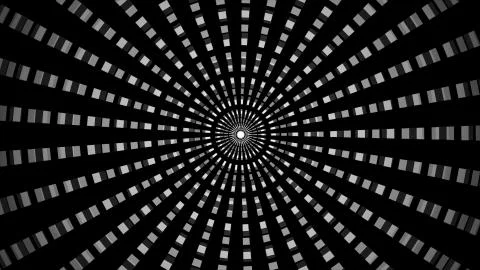 Background with concentric rings moving. Animation of radio wave, radar or sonar Illustrazione stock