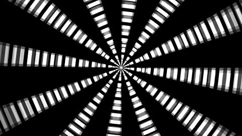 Background with concentric rings moving. Animation of radio wave, radar or sonar Stock Illustration