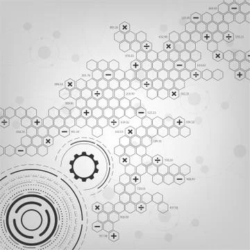 Background in the concept of technology and science. Stock Illustration