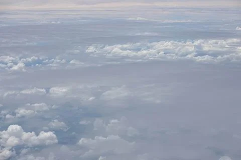 Background Concept, White Fluffy Cloud and Blue Sky Stock Photos