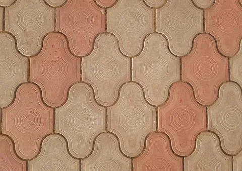 Background of concrete paving slabs. Texture of paving slabs. Paving slab Stock Photos
