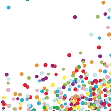 Background confetti bottom right corner Stock Illustration