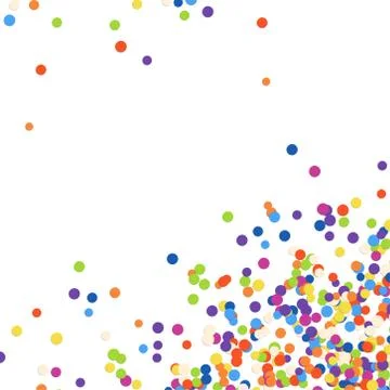 Background confetti bottom right corner Stock Illustration