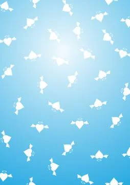 Background consisting of angels hearts Stock Illustration