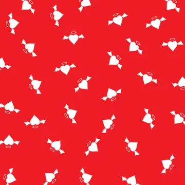 Background consisting of angels hearts Stock Illustration