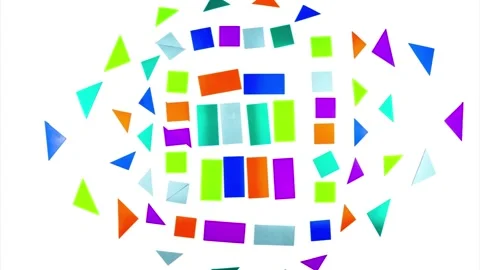 Background consisting of colored parts decays. stop motion 動画素材 140759747