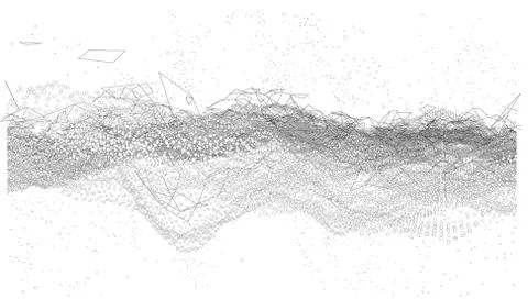 Background consisting of dots and lines Stockillustratie