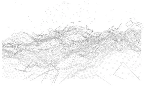 Background consisting of dots and lines Stockillustratie