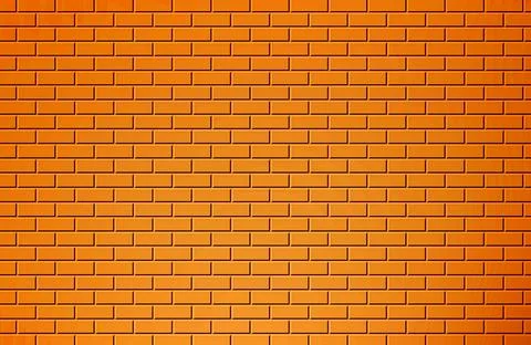 Background consisting of an orange brick wall Illustrazione stock