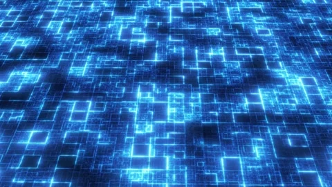 Background consisting of square elements. Abstract futuristic  scene sci-fi mesh Stock Footage 308115690