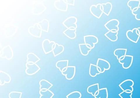 Background consisting of two woven hearts Illustrazione stock