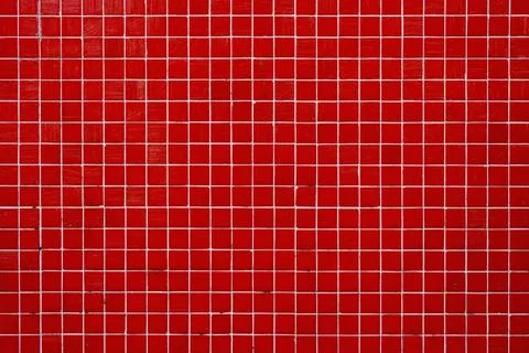 Background consisting of a wall of red mosaic tiles 스톡 사진